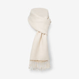 Eminé Stole - Handwoven Alpaca Stole in Andes White
