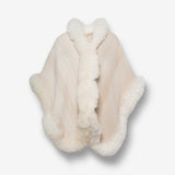 Handwoven Alpaca Cape in All Andes White