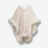 Handwoven Alpaca Cape in All Andes White