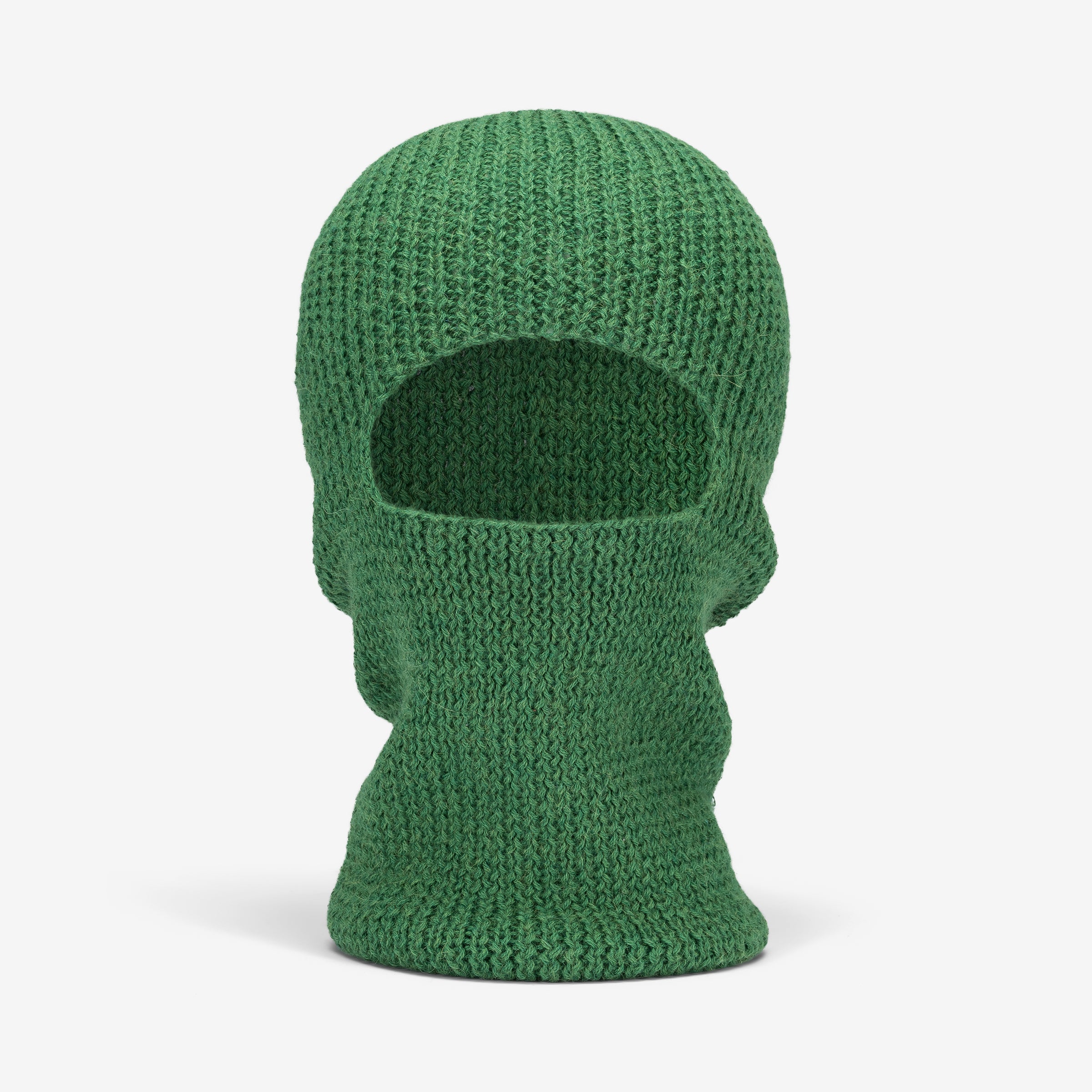 Hand-Knitted Alpaca Balaclava in Green