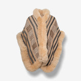 Handwoven Alpaca Ruana in Tan - MultiDesign