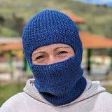Hand-Knitted Alpaca Balaclava in Deep Blue