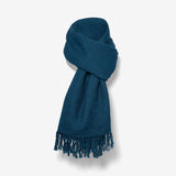 Eminé Stole - Handwoven Alpaca Stole in Andes Blue
