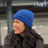 Hand-Knit Baby Alpaca Shapka in Blue