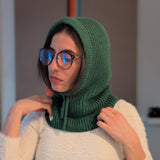 Open Face Balaclava in Green Side