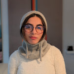 Open Face Balaclava in Light Gray Front