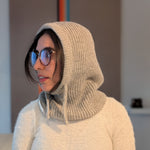 Open Face Balaclava in Light Gray Side