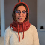 Open Face Balaclava in Orange Front