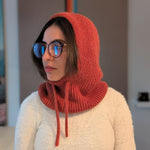 Open Face Balaclava in Orange Side