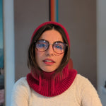 Open Face Balaclava in Red Front