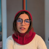 Open Face Balaclava in Red Front