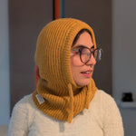 Open Face Balaclava in Yellow Side Logo