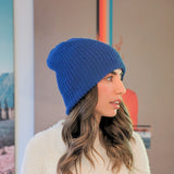 Handmade Baby Alpaca Beanie in Blue