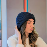 Handmade Baby Alpaca Shapka in Deep Dark Blue
