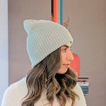 Handmade Baby Alpaca Beanie in Lime