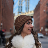 Hand-Knit Baby Alpaca Shapka in Brown