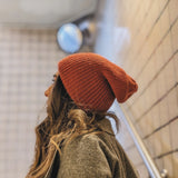 Hand-Knit Baby Alpaca Shapka in Orange