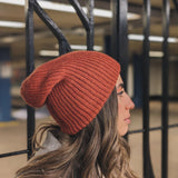 Hand-Knit Baby Alpaca Shapka in Orange