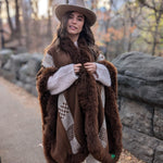 Alpaca Cape in Brown from Ausangate Peru