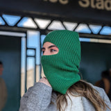 Hand-Knitted Alpaca Balaclava in Green