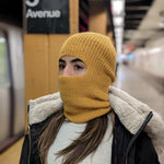 Hand-Knitted Alpaca Balaclava in Yellow