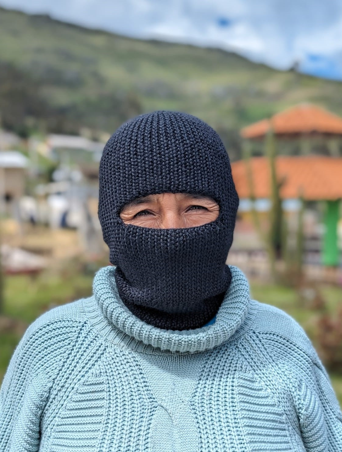 Alpaca Wool Balaclava in Black