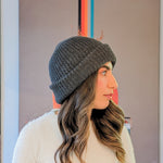 Handmade Baby Alpaca Shapka in Charcoal Gray