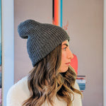 Handmade Baby Alpaca Shapka in Charcoal Gray