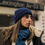 Baby Alpaca Wool Beanie Dark Blue