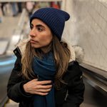 Baby Alpaca Wool Beanie Dark Blue Subway