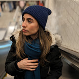 Baby Alpaca Wool Beanie Dark Blue Subway