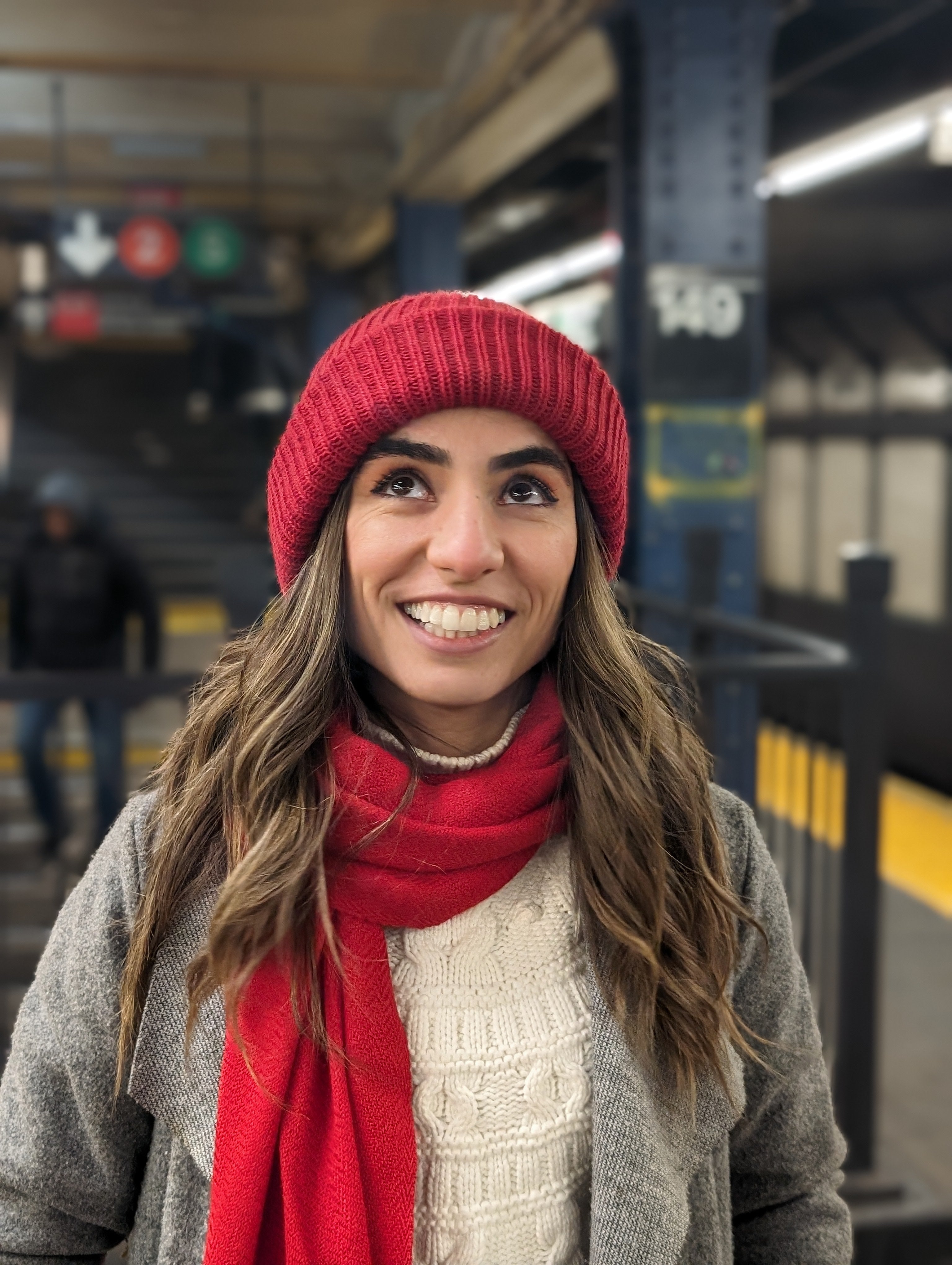 Handmade Baby Alpaca Beanie in Red