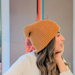 Handmade Baby Alpaca Shapka in Gold