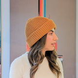 Handmade Baby Alpaca Beanie in Gold