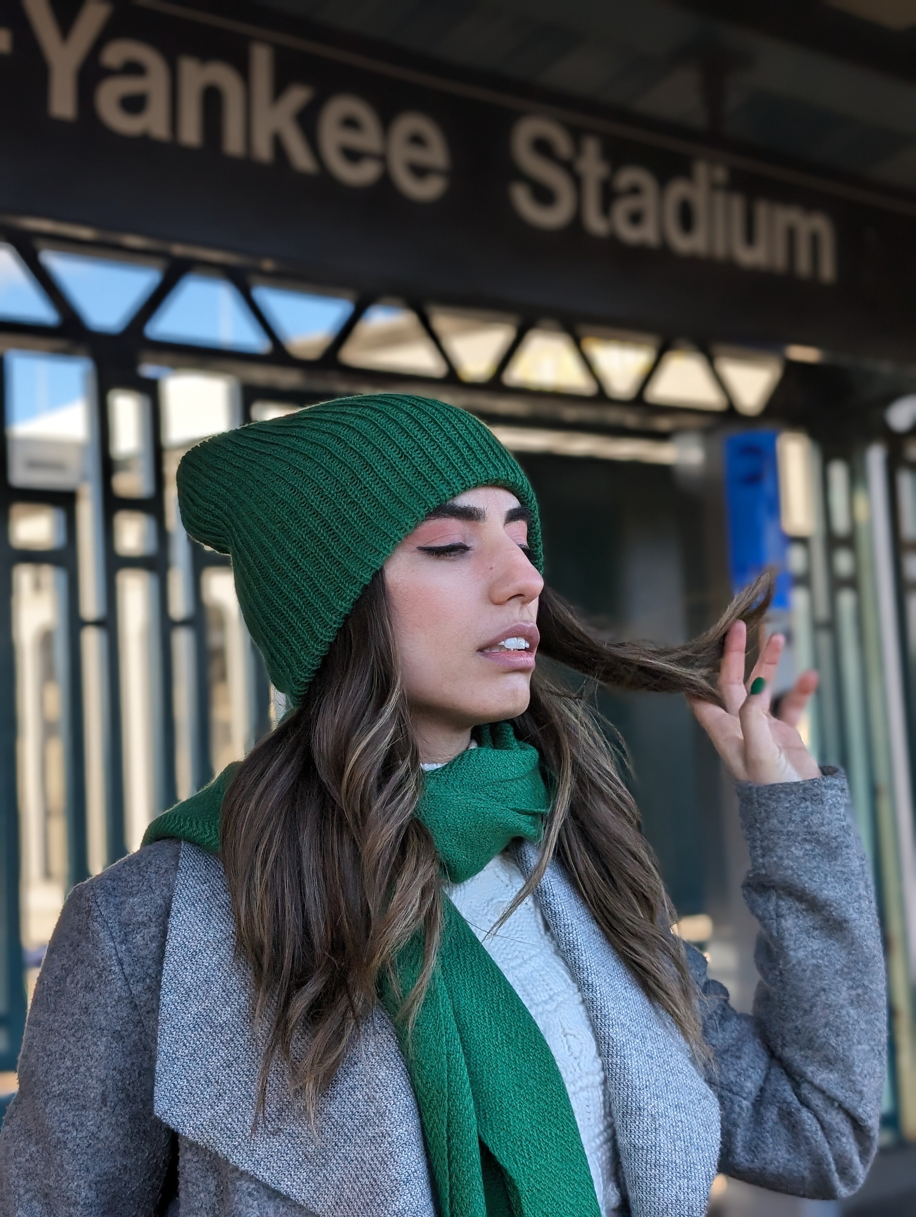 Baby Alpaca Wool Beanie Green