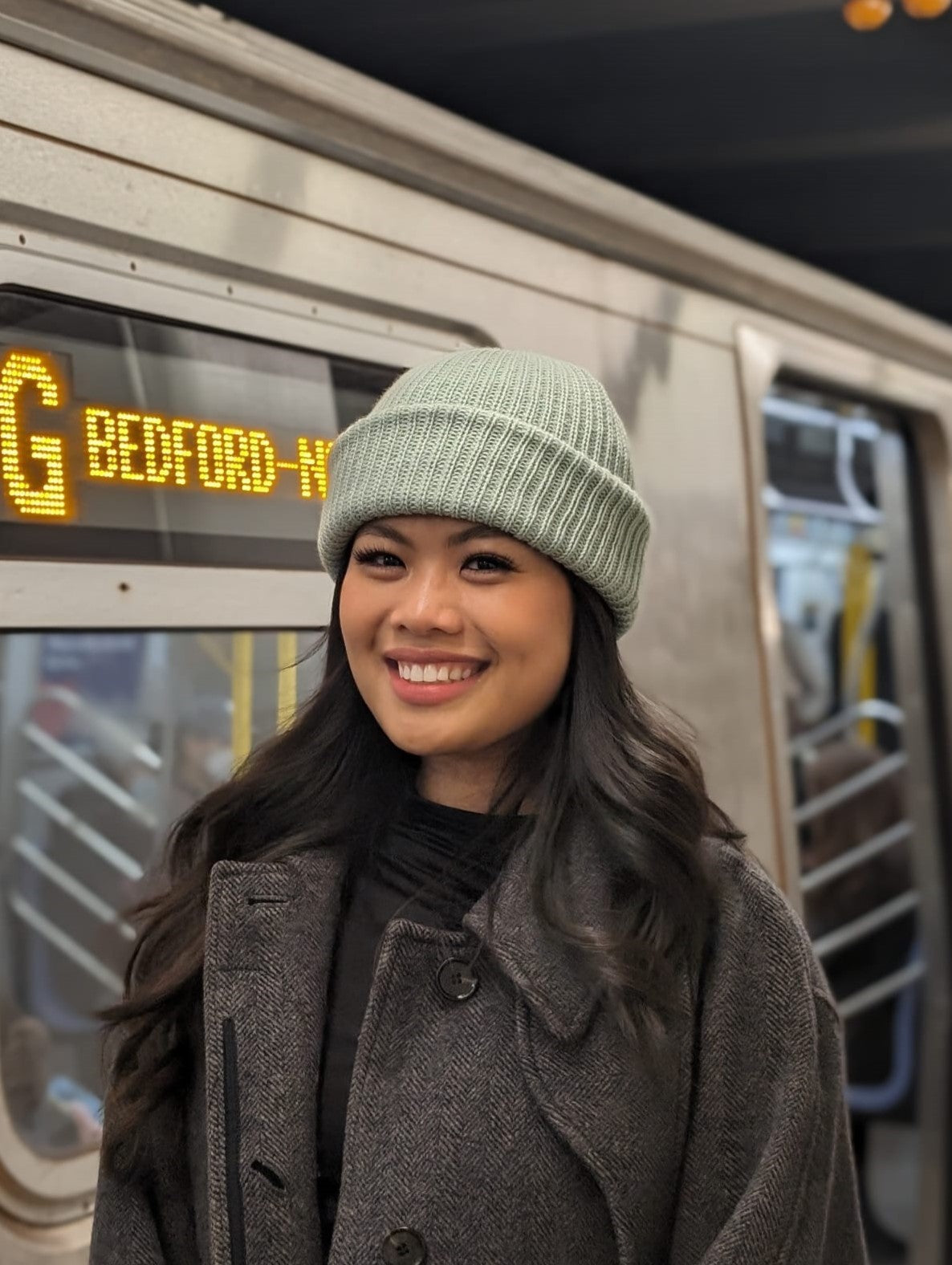 Baby Alpaca Wool Beanie Mint Kim