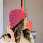 Baby Alpaca Wool Beanie Violet