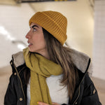 Handmade Baby Alpaca Beanie in Yellow