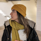 Handmade Baby Alpaca Beanie in Yellow