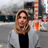 Hand-Knit Alpaca Open Face Balaclava in Brown