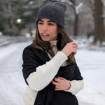 Eminé Stole - Handwoven Alpaca Stole in Andes Black