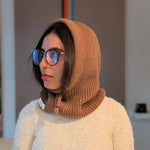 Open Face Balaclava in Brown Side