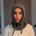 Open Face Balaclava in Dark Gray Front