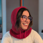 Open Face Balaclava in Red Side