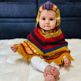 Hand-Knit Alpaca Baby Poncho